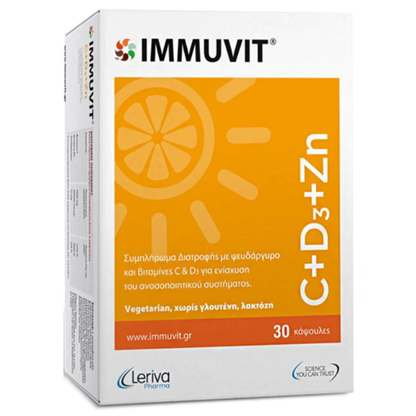 Leriva Pharma Immuvit C+D3+Zn 30 kapsula