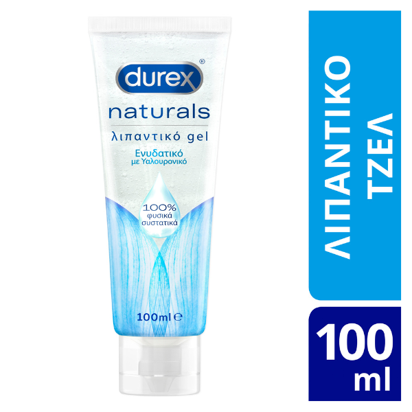 Durex Naturals Moisturizing Lubricant Gel with 100% Natural Ingredients & Hyaluronic Acid 100 ml
