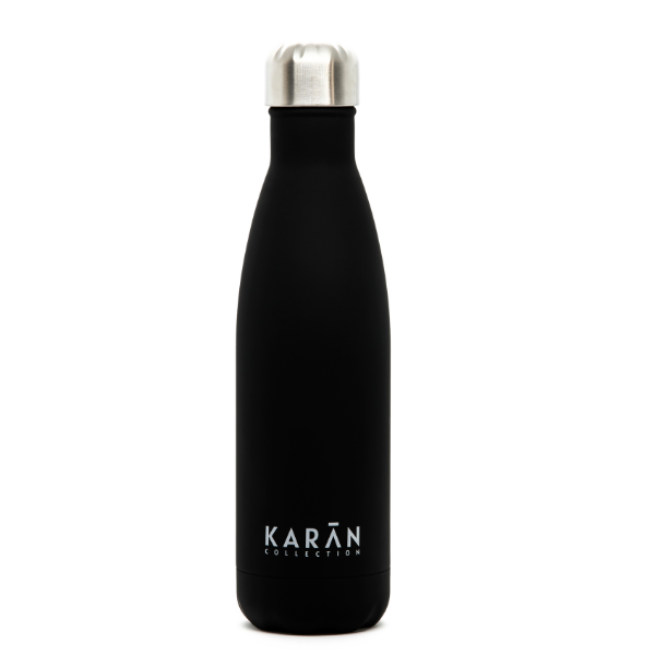 Karan All Day Black Stainless Steel Water Bottle 500 ml