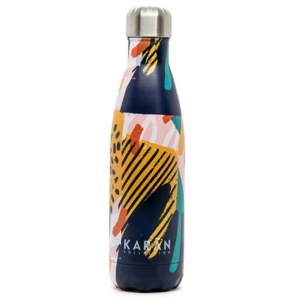 Karan All Day Multicolor Blue Stainless Steel Water Bottle 500 ml