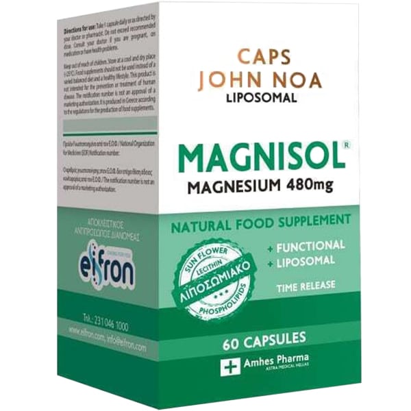 John Noa Liposomal Magnisol Magnesium 480mg 60 kapele