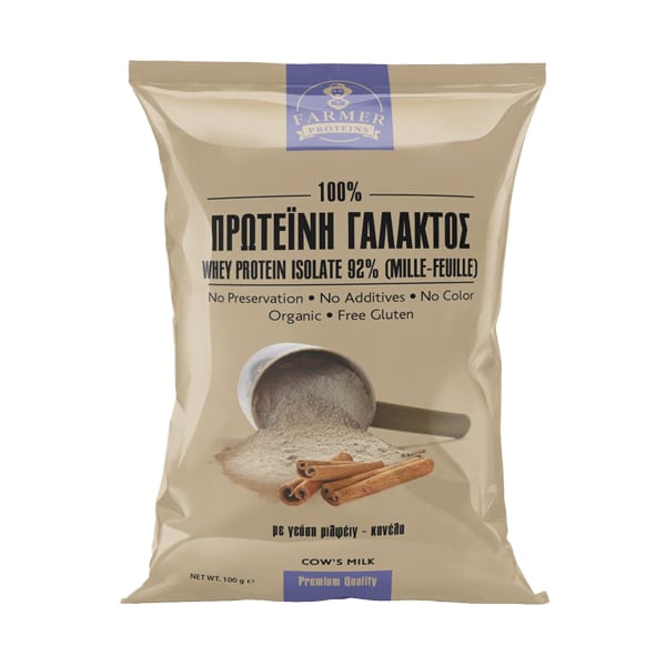 Farmer Proteins Whey Protein Isolate 92% Millefeuille & Cinnamon 100g