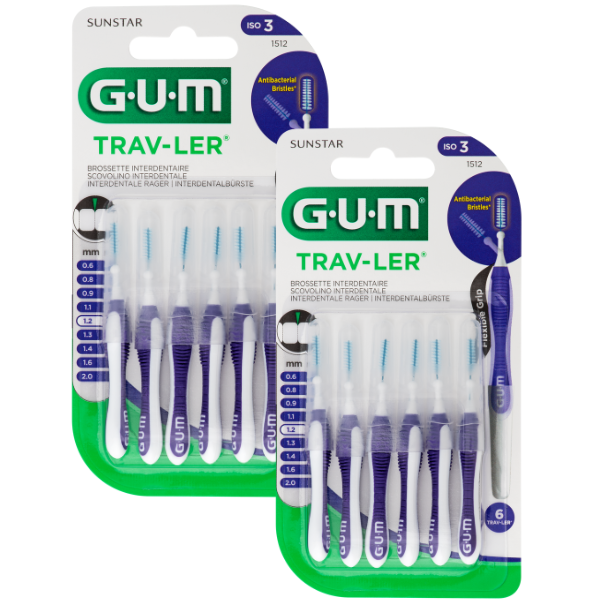 Gum 1512 Trav-ler Promo (-50% on the 2nd product) Interdental Brush 1.2mm 2x6 copë
