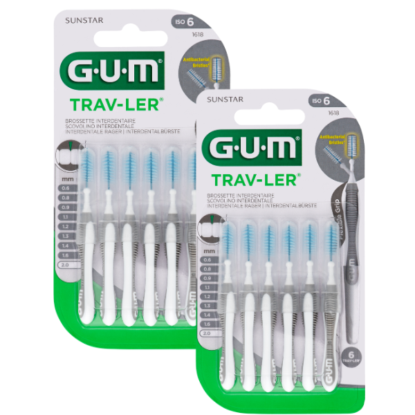Gum 1618 Trav-ler Promo (-50% on the 2nd product) Interdental Brush 2.0mm 2x6 copë