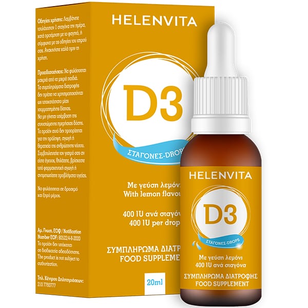 Helenvita Vitamin D3 Drops 400iu Lemon Flavor 20 ml