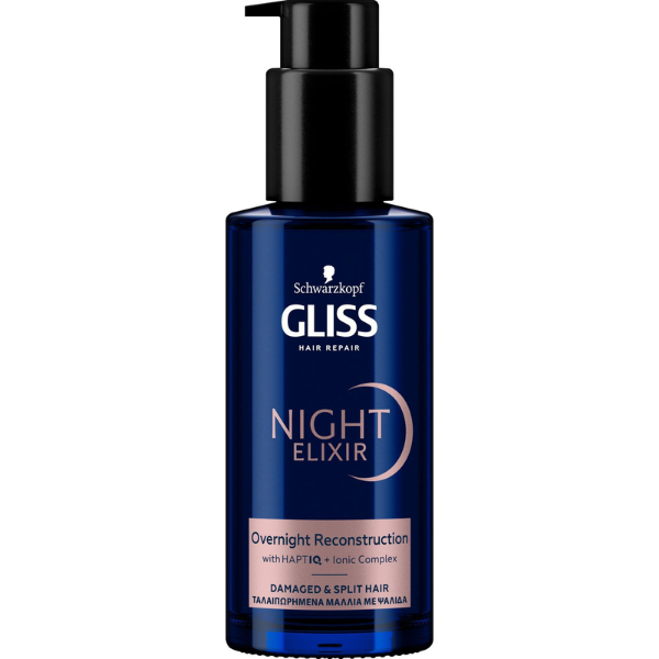Schwarzkopf Gliss Night Elixir Overnight Reconstruction for Damaged & Split Hair 100 ml