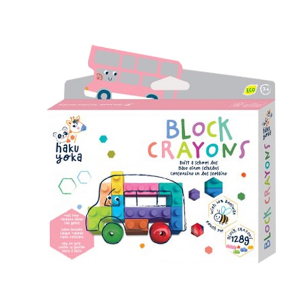Haku Yoka Block Crayons Set of Crayons - Blocks 1 set - Autobus Shkollor