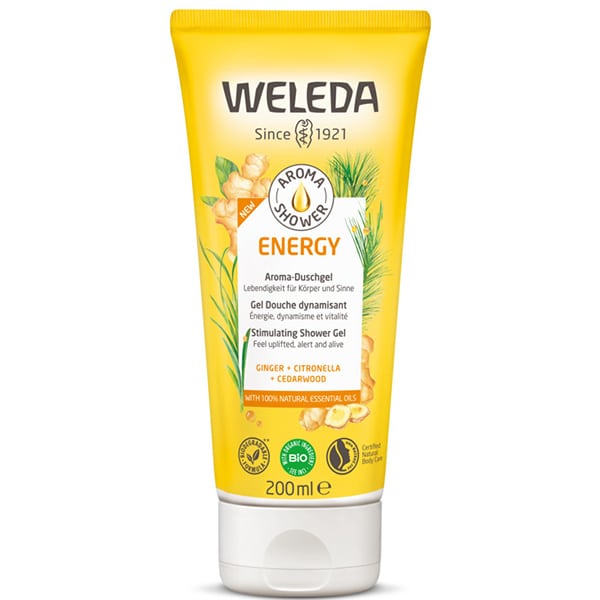 Weleda Aroma Shower Energy Stimulating Shower Gel with Ginger, Citronella & Cedarwood 200 ml