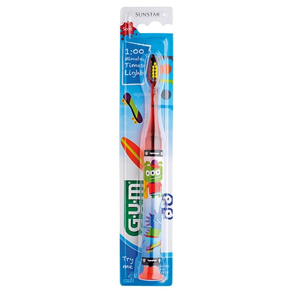 Gum Light-Up Kids Toothbrush 7Y+ 1 copë - E kuqe