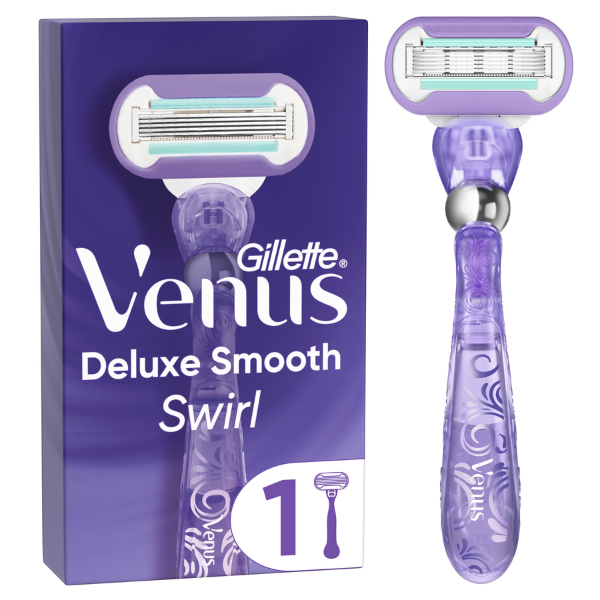 Gillette Venus Deluxe Smooth Swirl Handle & Razor Blade Refill 1 set