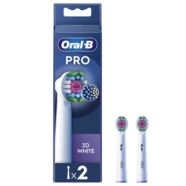 Oral-B Pro 3D White Electric Toothbrush Replacement Heads 2 copë
