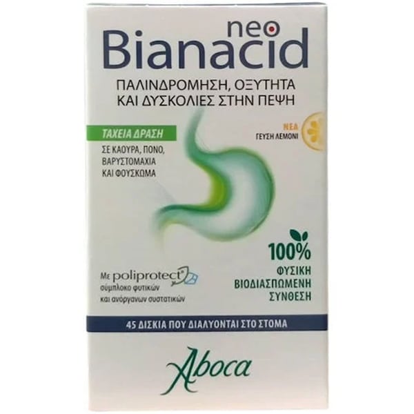 Aboca Neo Bianacid 45 tableta përtypëse