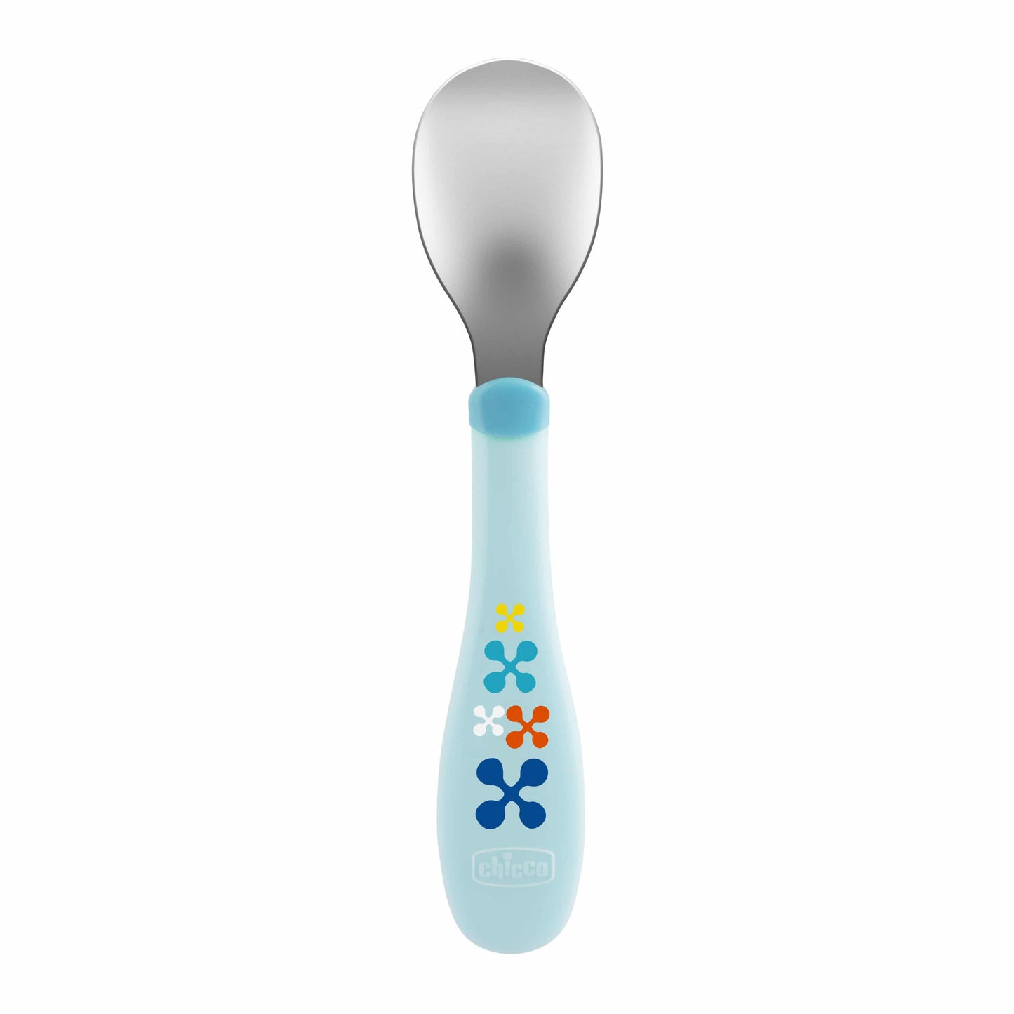 Chicco Metal Cutlery Fork Spoon 18m+ 2 copë - Blu e çelët