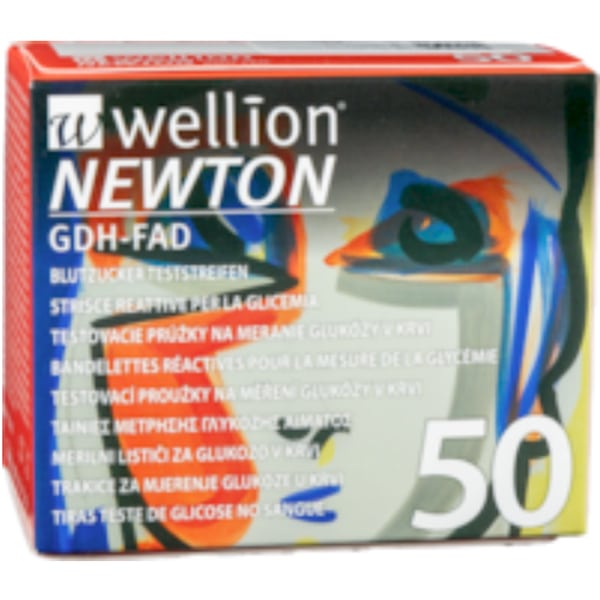 Wellion Newton GDH-FAD Blood Glucose Strips 50 copë