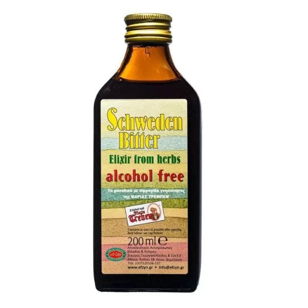 Ef Zin Maria Treben Schweden Bitter Herbal Elixir Alcohol-Free 200 ml
