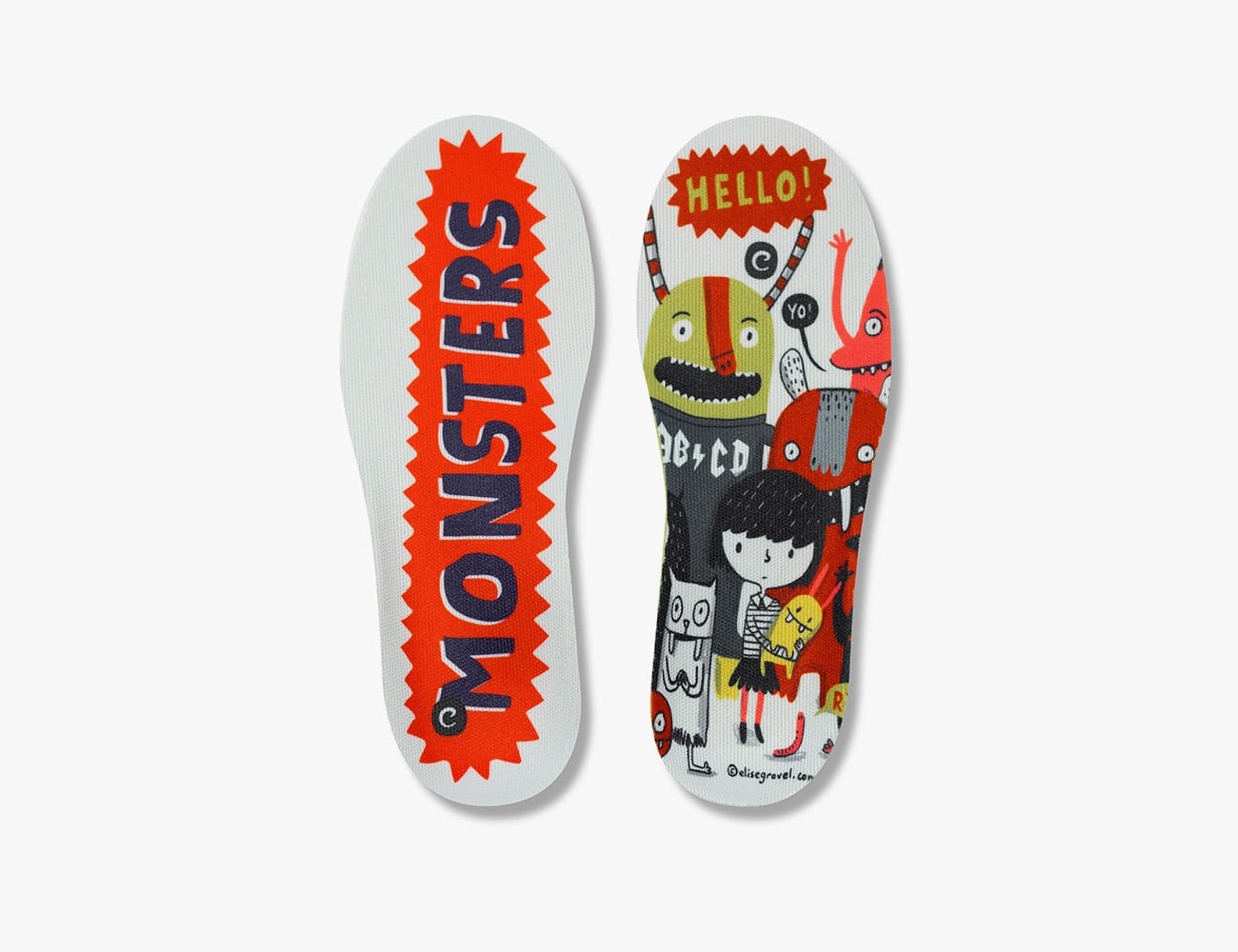 Christou Anatomical Kids Insoles AB/CD Monsters Ortholite 1 palë