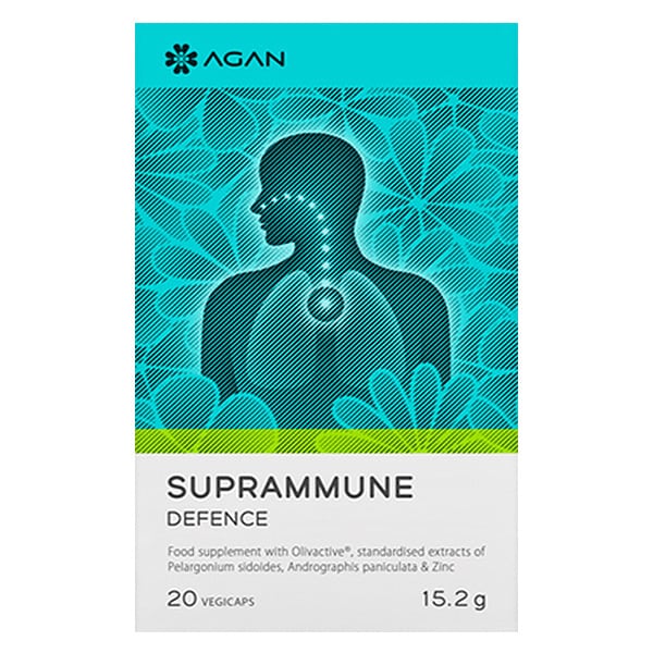Agan Suprammune Defense Food Supplement for Treating Cold & Viral Symptoms 20 kapsula vegjetariane