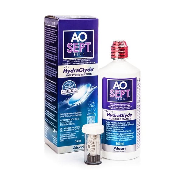 AOSEPT PLUS with HydraGlyde Contact Lens Solution for All Day Comfort 360 ml