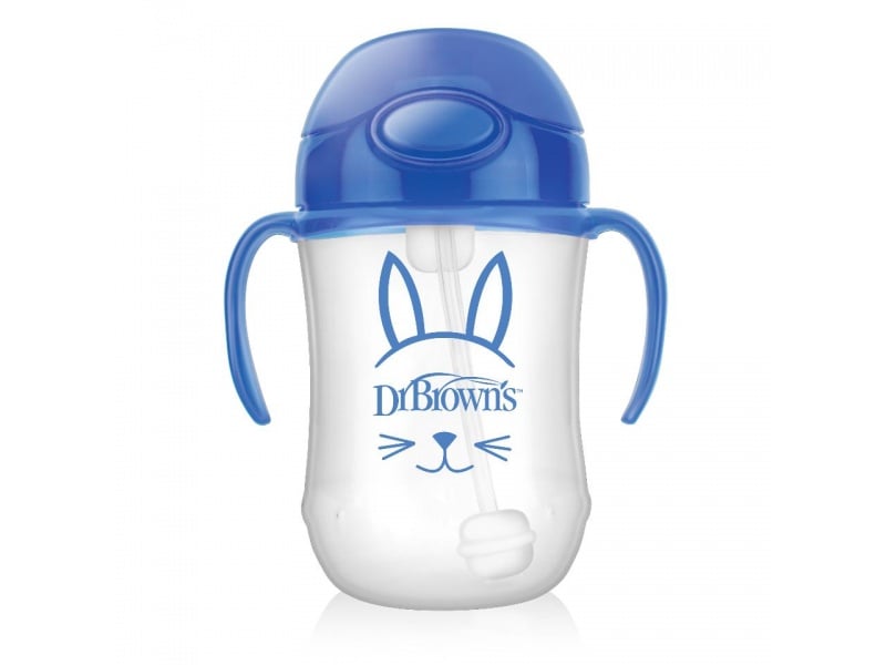 Dr. Brown's 91012 Baby's First Straw Cup 6m+ Blue 270ml 1 copë