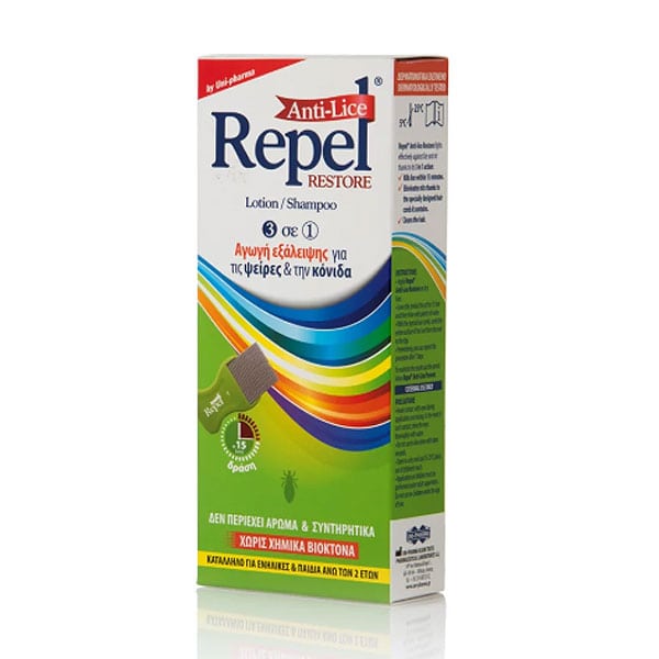 Uni-Pharma Repel Anti-lice Restore Lotion/Shampoo 200gr