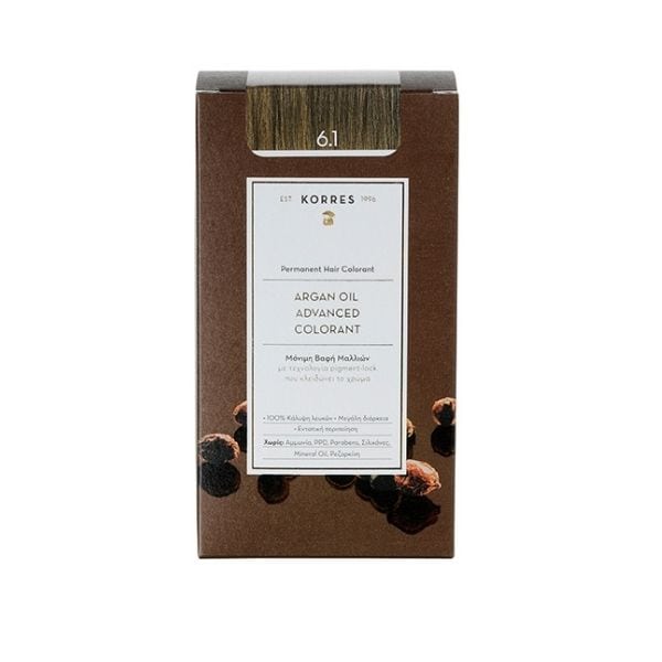 Korres Argan Oil Advanced Colorant 6.1 Ash Dark Blonde 50 ml