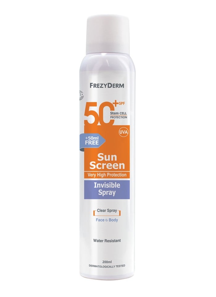Frezyderm Sun Screen Invisible Spray SPF50+ Face & Body 200 ml