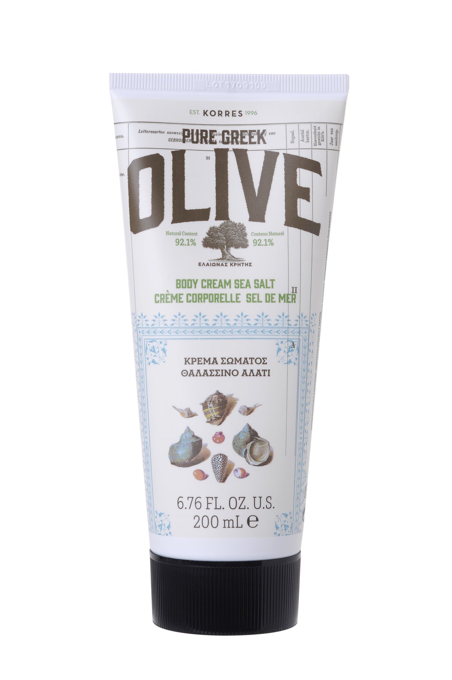 Korres Pure Greek Olive Body Cream Sea Salt 200 ml
