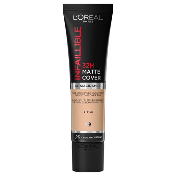 L'Oreal Paris Infallible 24h Matte Cover Foundation  30ml - 25 Ngjyrë e Fildishtë Rozë