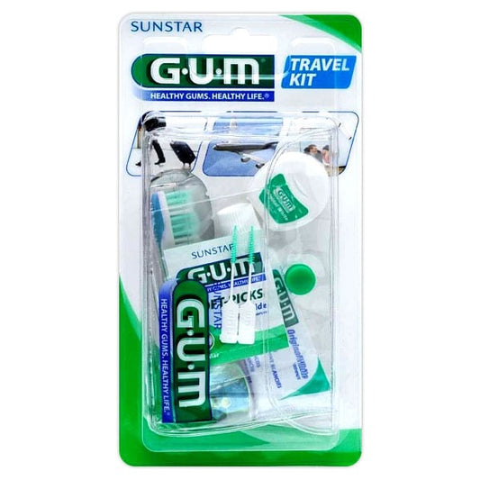 Gum Travel Brush Kit (156)  1 set - Blu e çelët