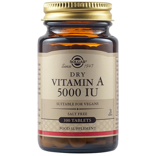 Solgar Dry Vitamin A 5000IU  100 tableta
