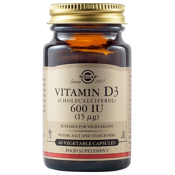 Solgar Vitamin D3 600IU (15 μg) 60 kapsula vegjetariane