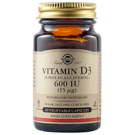 Solgar Vitamin D3 600IU (15 μg) 60 kapsula vegjetariane