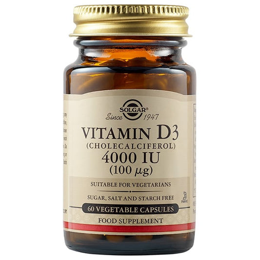 Solgar Vitamin D3 4000 IU (100 μg) 60 kapsula vegjetariane