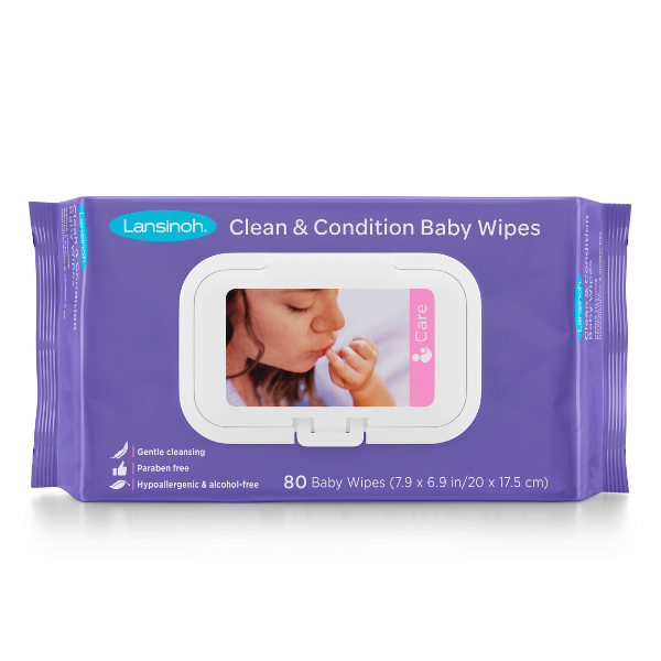 Lansinoh Clean & Condition Baby Wipes  80 copë