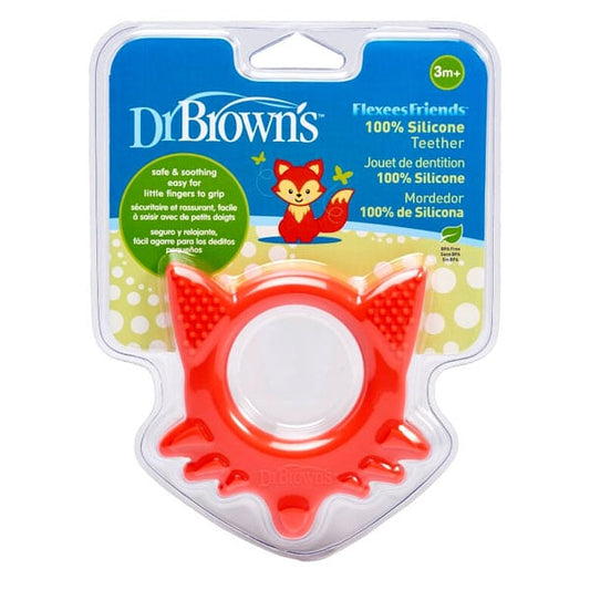 Dr. Brown's Silicone Teether Fox 3m+ 17/TE003  1 copë