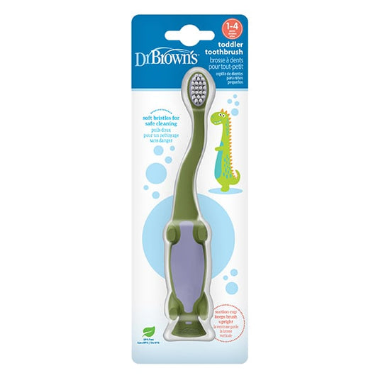 Dr. Brown's Baby Toothbrush Dinosaur 0-4 years  1 copë - Jeshile