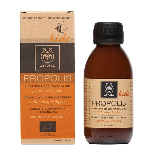 Apivita Propolis Kids Organic Syrup for the Throat with Thyme & Honey  150 ml