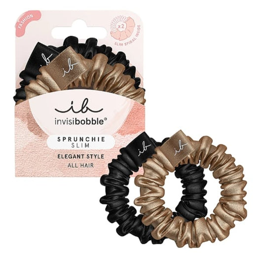 Invisibobble Sprunchie Slim Elegant Style, 2pcs  1 set - E vërtetë e artë
