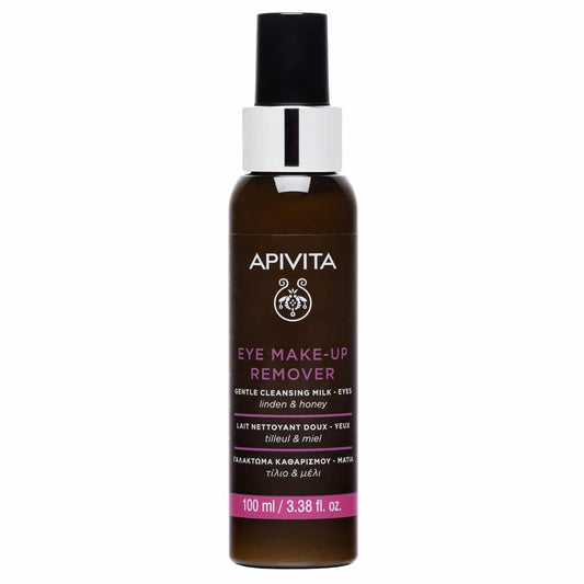 Apivita Eye Make-Up Remover Gentle Cleansing Milk for Eyes with Linden & Honey  100 ml