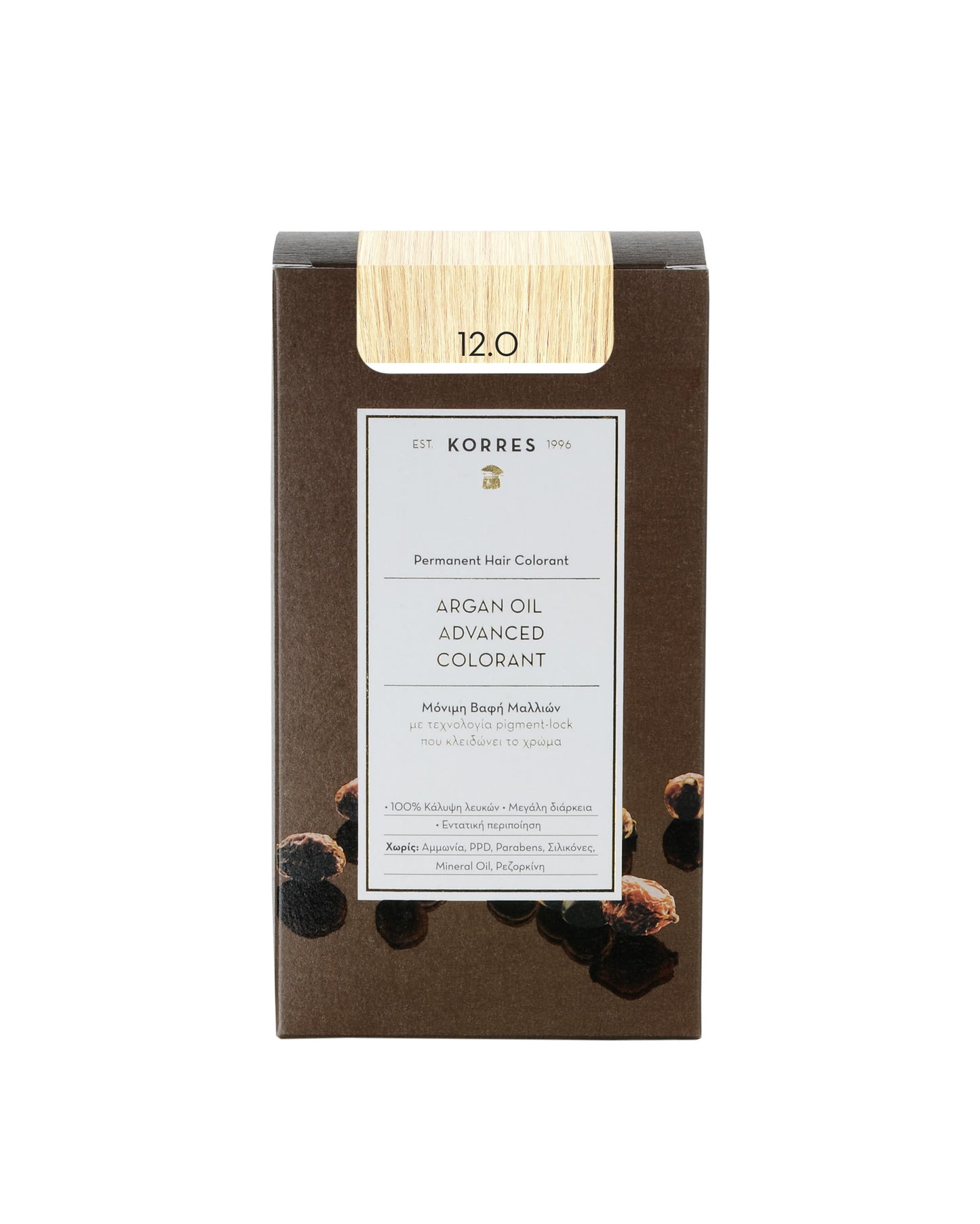 Korres Argan Oil Advanced Colorant with Pigment-Lock Technology 12.0 Special Blonde  50 ml