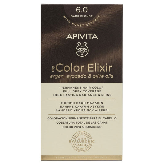 Apivita My Color Elixir Permanent Hair Color No 6.0 Dark Blonde  1 copë