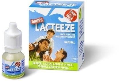Lacteeze Lactase Enzyme in Drops Strawberry Flavor  7 ml