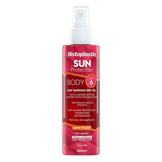 Histoplastin Sun Protection Tanning Dry Oil Body Satin Touch SPF6  200 ml