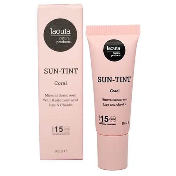 Laouta Natural Products Sun-Tint Coral Lips & Cheeks Balm SPF15  10 ml