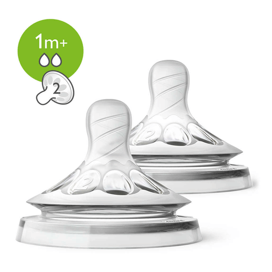 Philips Avent SCF042/27 Natural Slow Flow Teat 1m+  2 copë