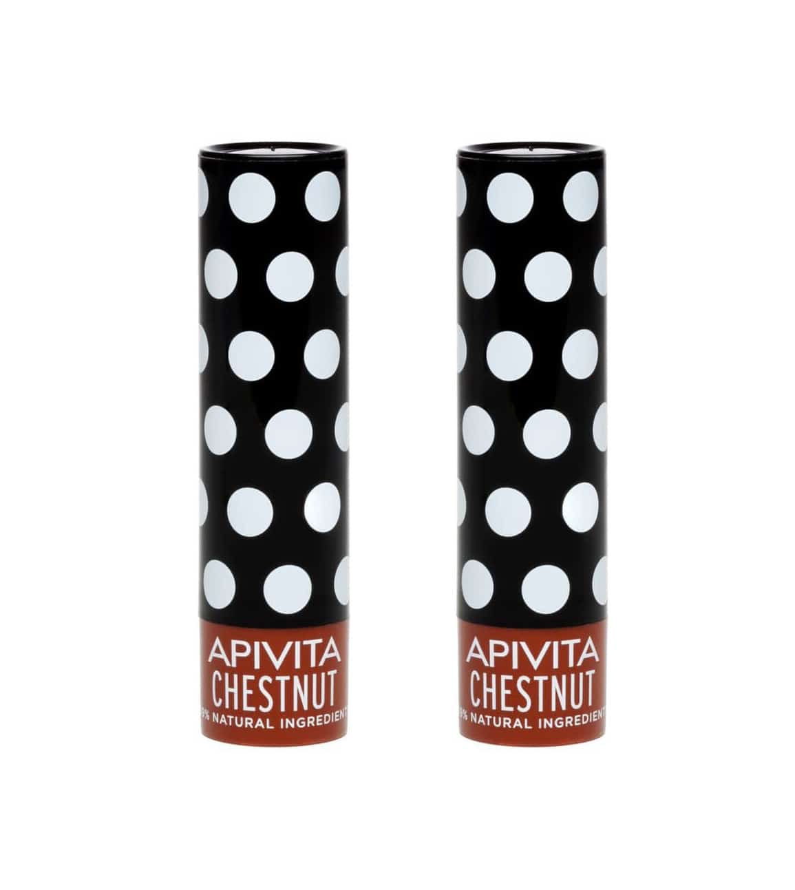 2 x Apivita Lip Care Chestnut  2x4.4gr