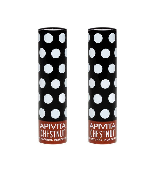 2 x Apivita Lip Care Chestnut  2x4.4gr