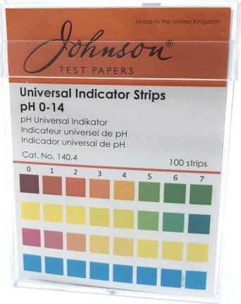 Johnson Test Papers Universal Indicator Strips Ph 0-14  100 copë