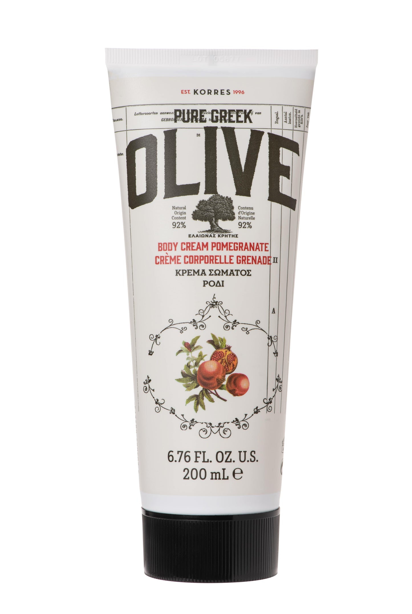 Korres Pure Greek Olive Pomegranate Body Cream  200 ml