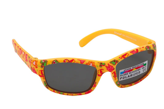 Vitorgan Eyelead Polarized K1005  Syze dielli prej gome për fëmijë / foshnje në ngjyrë të verdhë me kafshë 1 palë